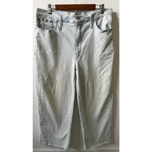 Madewell The Perfect Vintage Wide Leg Cropped Jean women's size 32 - Picture 1 of 8